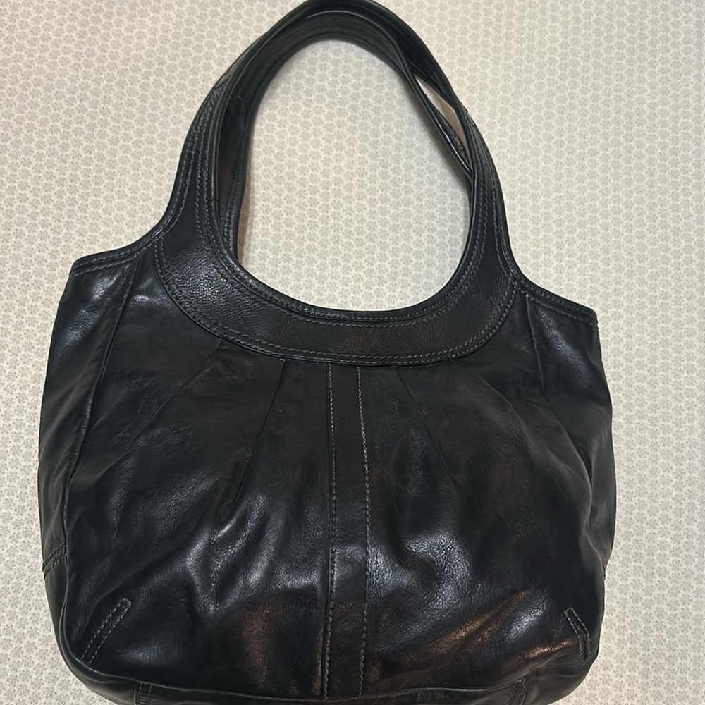 Coach Ergo Black Pleated Leather Tattersall Tote Bag Purse Satchel - Picture 3 of 13